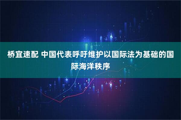 桥宜速配 中国代表呼吁维护以国际法为基础的国际海洋秩序